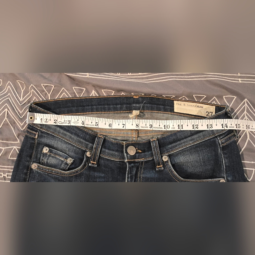 Rag & Bone Distressed Skinny Jeans Size 27 - Picture 5 of 8